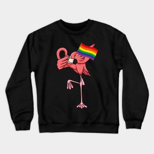 Gay Pride Pink Flamingo LGBT Pride Month Crewneck Sweatshirt